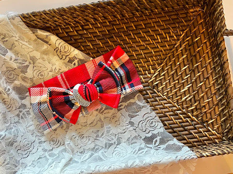 Plaid knotted wrap