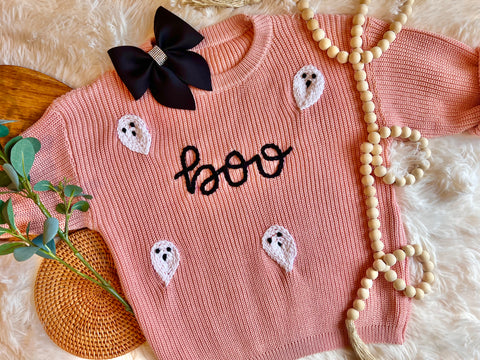 Boo with ghosts sweater