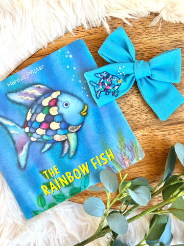 Rainbow fish embroidered