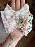 Embroidered bow
