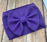 Purple head wrap, clip, or nylon
